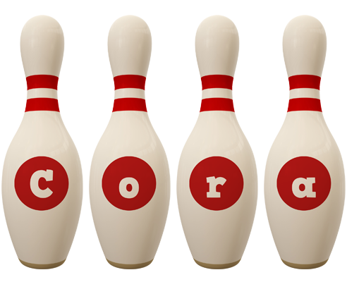 Cora bowling-pin logo