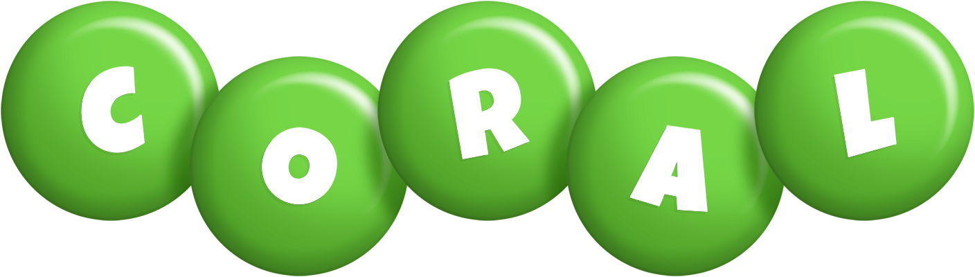 Coral candy-green logo