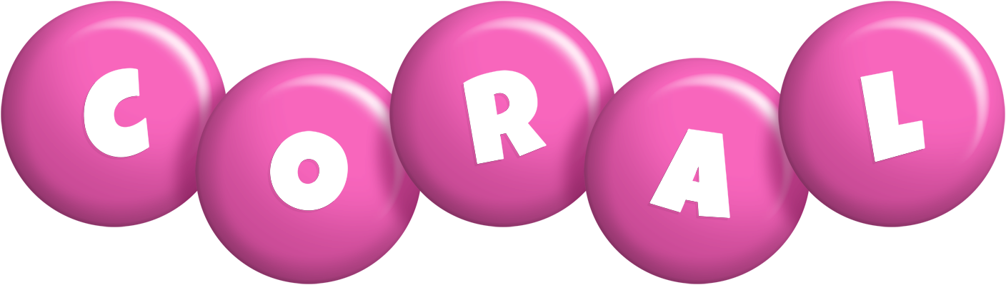 Coral candy-pink logo