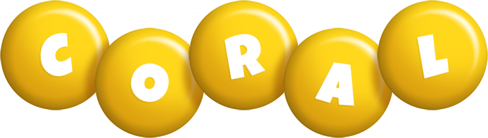 Coral candy-yellow logo