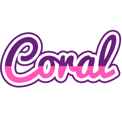 Coral cheerful logo