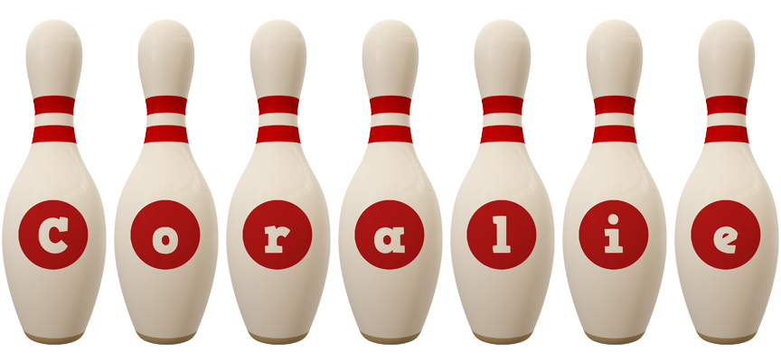 Coralie bowling-pin logo