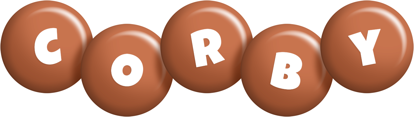 Corby candy-brown logo