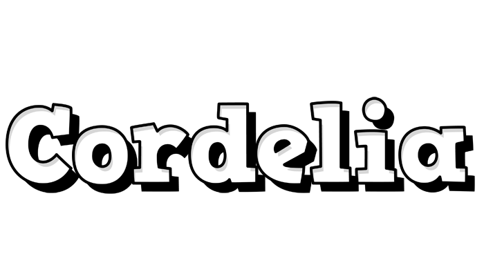 Cordelia snowing logo
