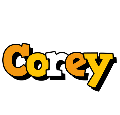 Corey cartoon logo
