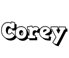 Corey snowing logo