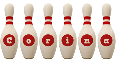 Corina bowling-pin logo