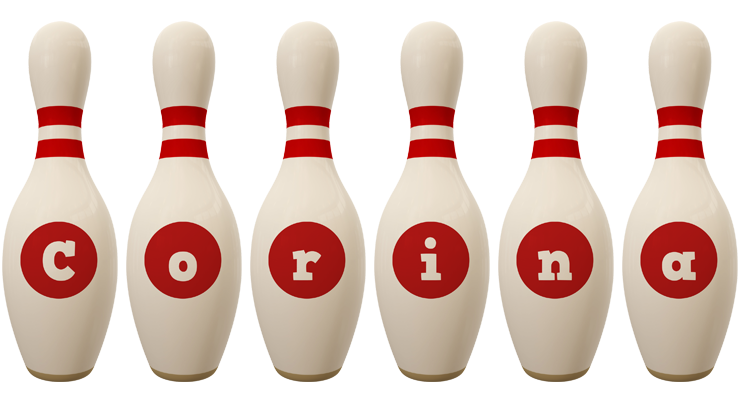 Corina bowling-pin logo