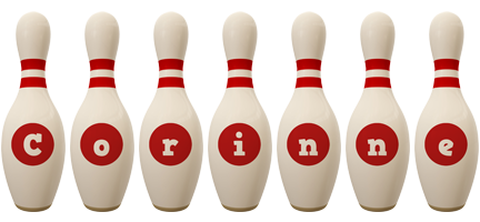 Corinne bowling-pin logo