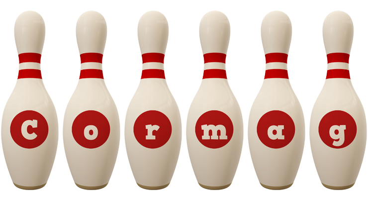 Cormag bowling-pin logo