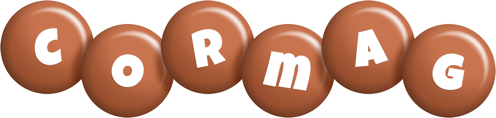 Cormag candy-brown logo