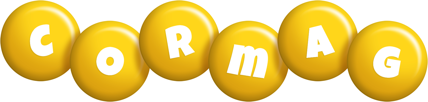 Cormag candy-yellow logo