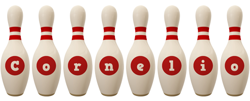 Cornelio bowling-pin logo