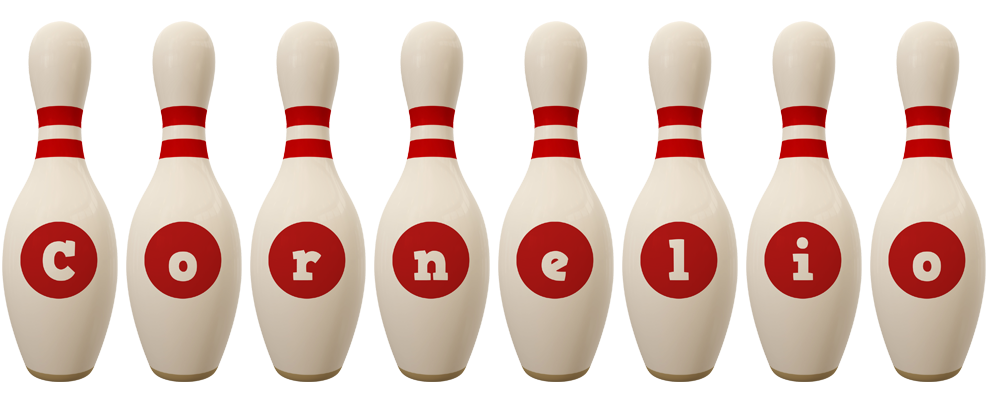Cornelio bowling-pin logo