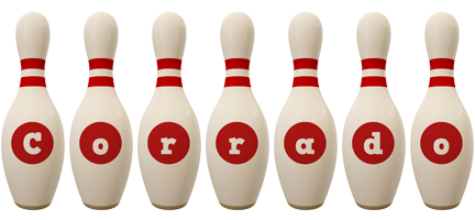 Corrado bowling-pin logo