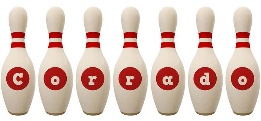 Corrado bowling-pin logo