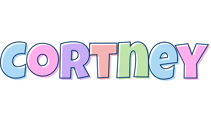 Cortney pastel logo