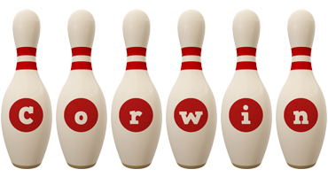 Corwin bowling-pin logo