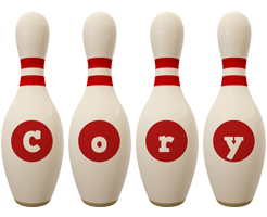 Cory bowling-pin logo