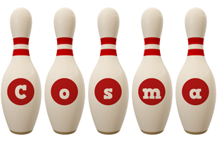 Cosma bowling-pin logo