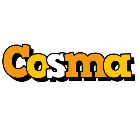 Cosma cartoon logo
