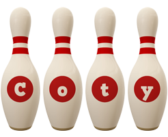 Coty bowling-pin logo