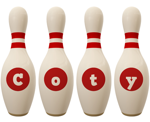 Coty bowling-pin logo