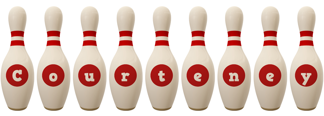 Courteney bowling-pin logo