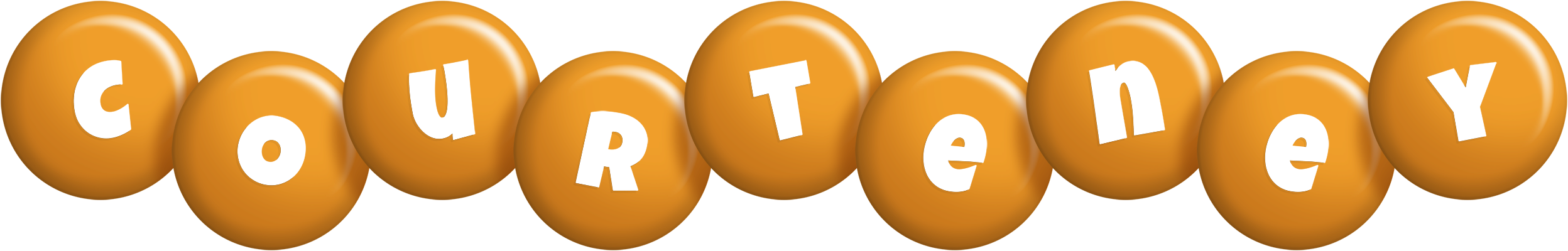 Courteney candy-orange logo