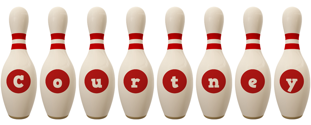 Courtney bowling-pin logo