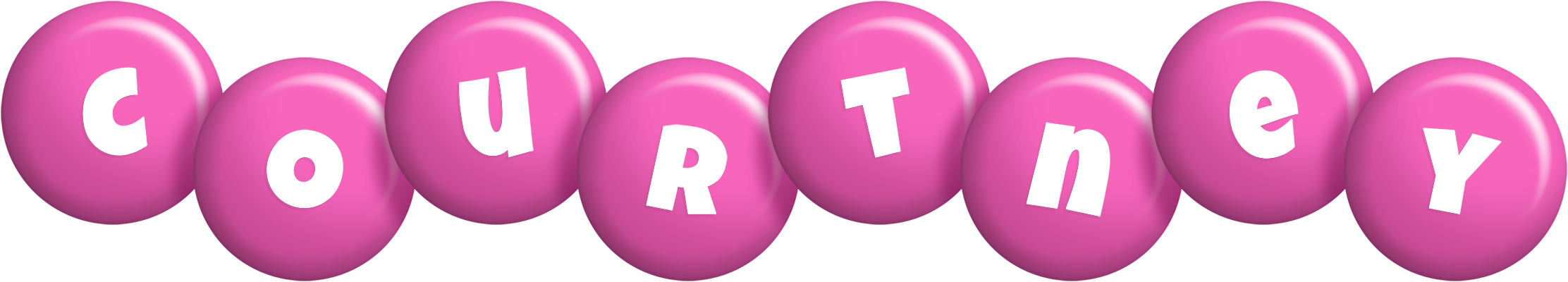 Courtney candy-pink logo