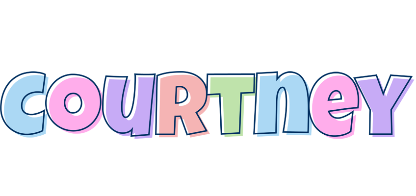 Courtney pastel logo