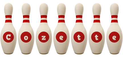 Cozette bowling-pin logo