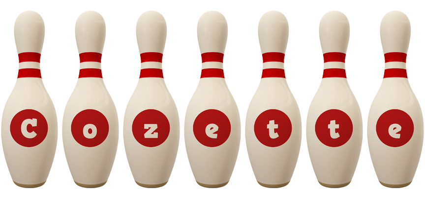 Cozette bowling-pin logo