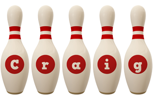 Craig bowling-pin logo