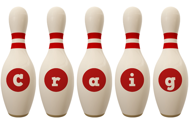 Craig bowling-pin logo