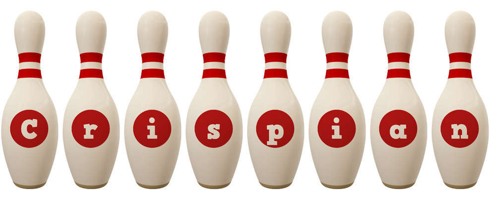 Crispian bowling-pin logo