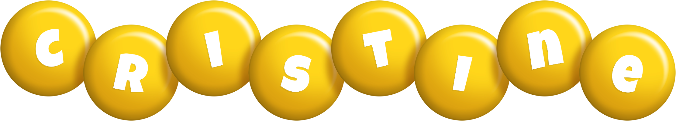 Cristine candy-yellow logo