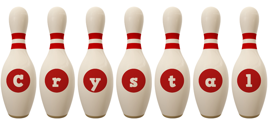 Crystal bowling-pin logo