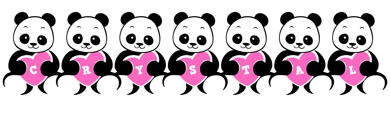 Crystal love-panda logo