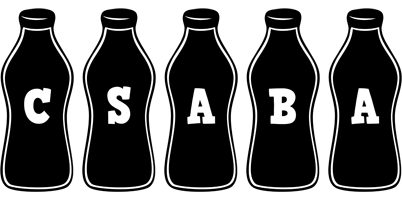 Csaba bottle logo