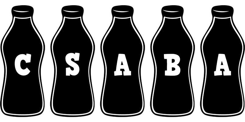 Csaba bottle logo