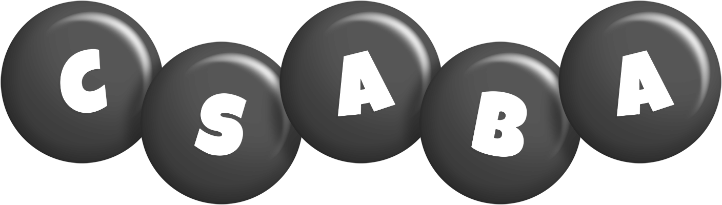 Csaba candy-black logo