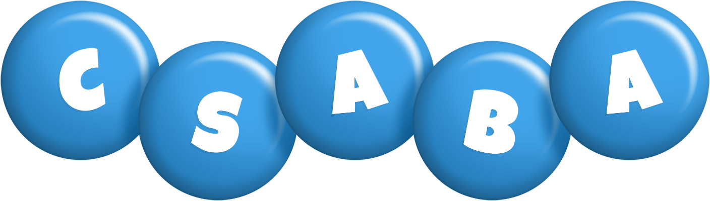 Csaba candy-blue logo