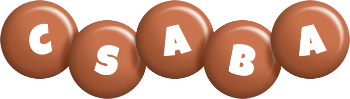 Csaba candy-brown logo