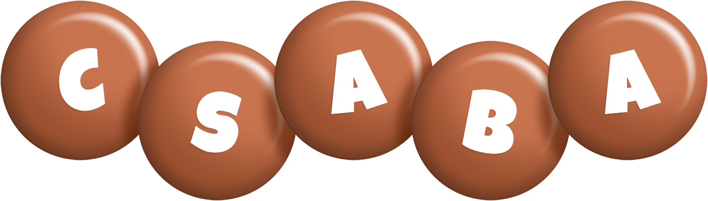 Csaba candy-brown logo