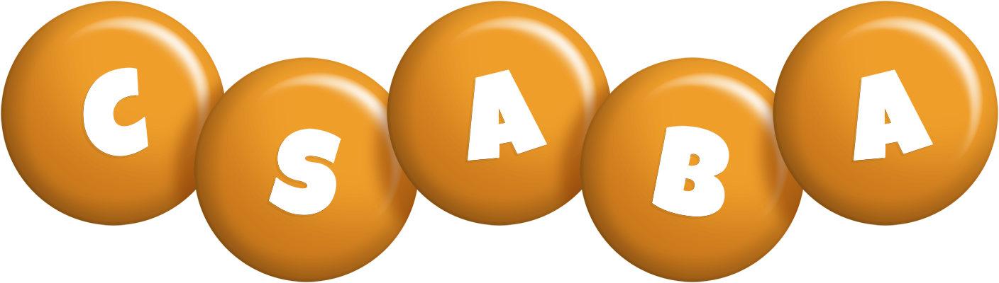 Csaba candy-orange logo