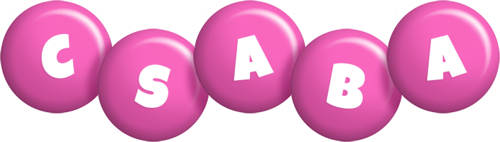 Csaba candy-pink logo