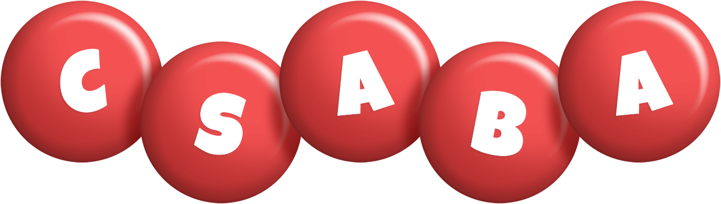 Csaba candy-red logo