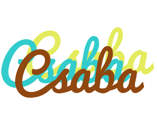 Csaba cupcake logo